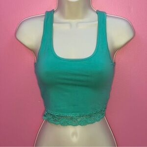 Lace Crop Top – small (Turquoise)💰🔥